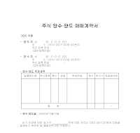 주식양수도계약서 주식양수도계약서